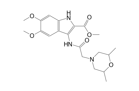 methyl 3-{[(2,6-dimethyl-4-morpholinyl)acetyl]amino}-5,6-dimethoxy-1H-indole-2-carboxylate