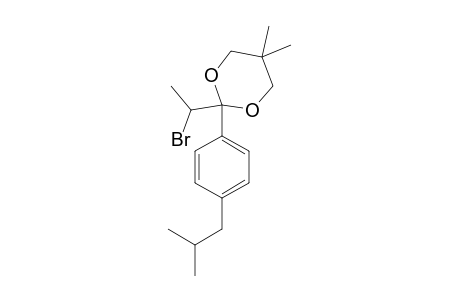 1,3-Dioxane, 2-(1-bromoethyl)-5,5-dimethyl-2-[4-(2-methylpropyl)phenyl]-