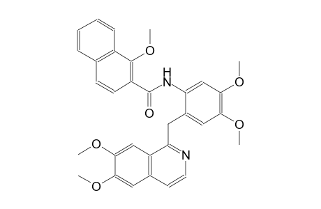 N-{2-[(6,7-dimethoxy-1-isoquinolinyl)methyl]-4,5-dimethoxyphenyl}-1-methoxy-2-naphthamide