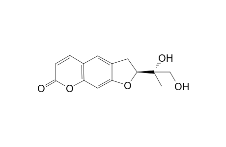 (2S*,1'S*)-7-Oxo-2-[1',2'-dihydroxy-1'-methylethyl]-2,3-dihydropyrano[3',2'-f]benzofuran