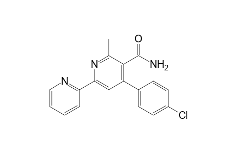 4-(4-chlorophenyl)-2-methyl-6-(2-pyridinyl)-3-pyridinecarboxamide