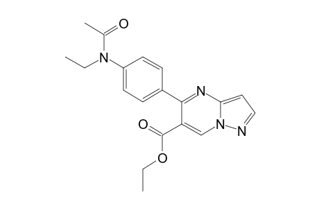5-[4-(N-ACETYL-N-ETHYLAMINO)-PHENYL]-6-ETHOXYCARBONYLPYRAZOLO-[1,5-A]-PYRIMIDINE