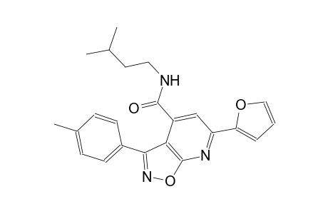 isoxazolo[5,4-b]pyridine-4-carboxamide, 6-(2-furanyl)-N-(3-methylbutyl)-3-(4-methylphenyl)-