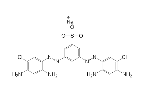 Benzenesulfonic acid, 3,5-bis[(2,4-diamino-5-chlorophenyl)azo]-4-methyl-, monosodium salt