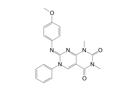 Pyrimido[4,5-d]pyrimidine-2,4(1H,3H)-dione, 6,7-dihydro-7-[(4-methoxyphenyl)imino]-1,3-dimethyl-6-phenyl-
