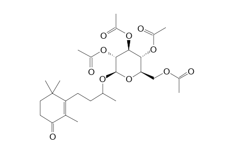 2,4,4-Trimethyl-3-[3-[(2R,3R,4S,5S,6R)-3,4,5-trihydroxy-6-(hydroxymethyl)oxan-2-yl]oxybutyl]cyclohex-2-en-1-one tetraacetate