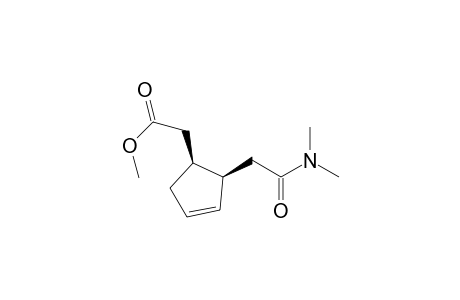 3-Cyclopentene-1-acetic acid, 2-[2-(dimethylamino)-2-oxoethyl]-, methyl ester, cis-(.+-.)-