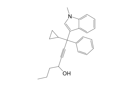 1-Cyclopropyl-1-(1-methyl-1H-indol-3-yl)-1-phenylhept-2-yn-4-ol