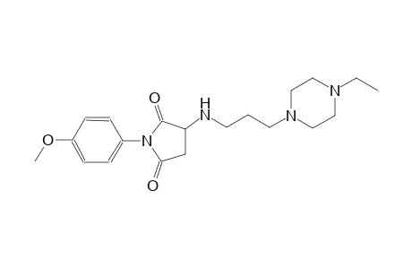 2,5-pyrrolidinedione, 3-[[3-(4-ethyl-1-piperazinyl)propyl]amino]-1-(4-methoxyphenyl)-