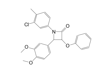 1-(3-Chloranyl-4-methyl-phenyl)-4-(3,4-dimethoxyphenyl)-3-phenoxy-azetidin-2-one