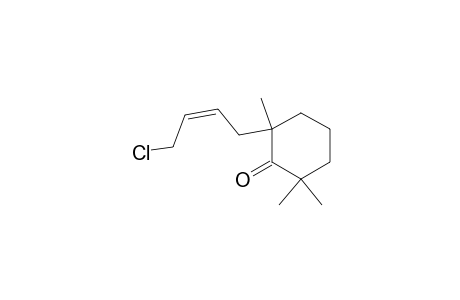 2,6,6-trimethyl-2-(4-chlorobut-2(Z)-enyl)cyclohexanone