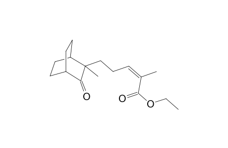 Ethyl 3-( 3'-oxo-2'-methylbicyclo[2.2.2]oct-2'-yl]-2-methyl-2-pentenoate