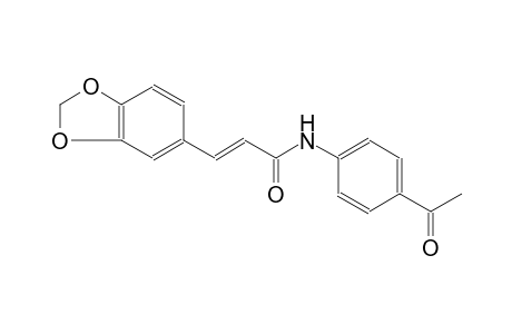(2E)-N-(4-acetylphenyl)-3-(1,3-benzodioxol-5-yl)-2-propenamide
