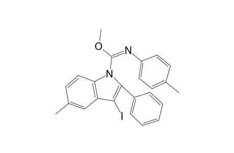 Methyl 3-iodo-5-methyl-2-phenyl-N-(p-tolyl)-1H-indole-1-carbimidate