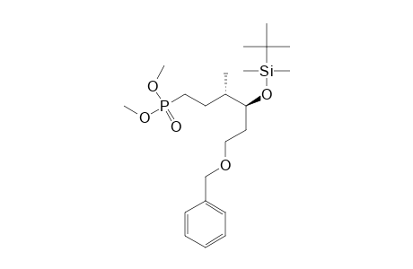 (-)-DIMETHYL-(3S,4S)-6-(BENZYLOXY)-4-(TERT.-BUTYLDIMETHYLSILYLOXY)-3-METHYLHEXYL-PHOSPHONATE
