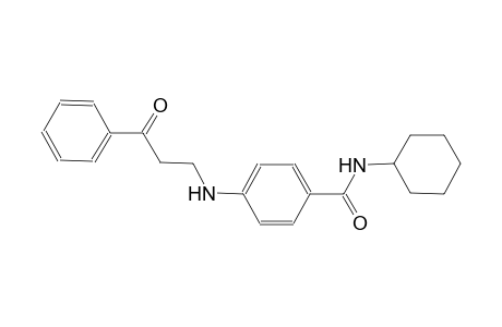 benzamide, N-cyclohexyl-4-[(3-oxo-3-phenylpropyl)amino]-