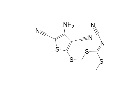 S-methyl-S'-(2,4-dicyano-3-amino-5-thienylthiomethyl)-N-cyanodithiocarbonic acid imide