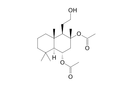 (+)-(1R,2R,4S,4aS,8aS)-4-Acetyloxy-2,5,5.8a-tetramethyl-1-(2-hydroxyethyl)decahydro-2-naphthalenyl acetate
