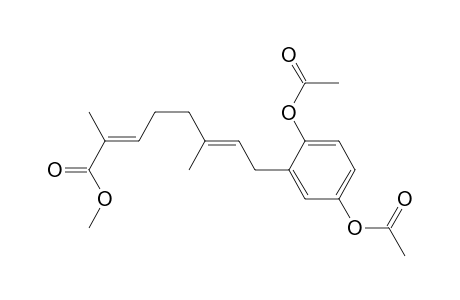 2,6-Octadienoic acid, 8-[2,5-bis(acetyloxy)phenyl]-2,6-dimethyl-, methyl ester, (E,E)-
