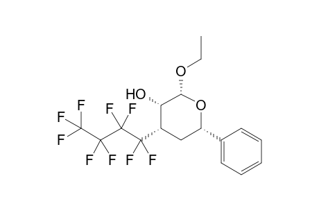 (2R*,3S*,4S*,6S*)-2-Ethoxy-6-phenyl-4-(perfluorobutyl)-tetrahydropyran-3-ol