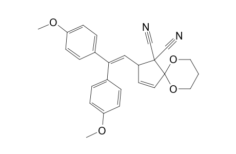 2-[2',2'-bis(4-methoxyphenyl)ethenyl]-6,10-dioxaspiro[4.5]dec-3-ene-1-dicarbonitrile