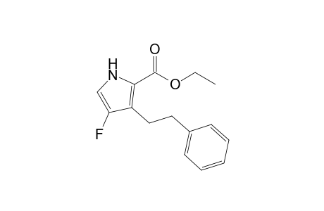 Ethyl 4-fluoro-3-(2-phenylethyl)-2-pyrrolecarboxylate