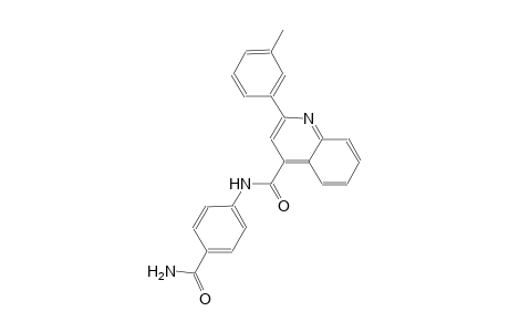 4-quinolinecarboxamide, N-[4-(aminocarbonyl)phenyl]-2-(3-methylphenyl)-