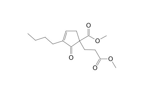3-Butyl-1-(3-methoxy-3-oxopropyl)-2-oxo-1-cyclopent-3-enecarboxylic acid methyl ester