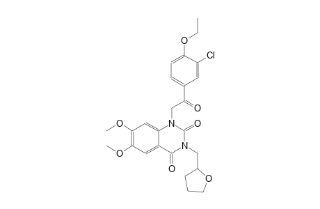 1-[2-(3-chloro-4-ethoxyphenyl)-2-oxoethyl]-6,7-dimethoxy-3-(tetrahydro-2-furanylmethyl)-2,4(1H,3H)-quinazolinedione