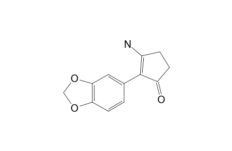 3-amino-2-(1,3-benzodioxol-5-yl)cyclopent-2-en-1-one
