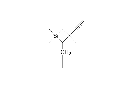E-1,1-DIMETHYL-3-METHYL-(2'-ETHINYL)-2-NEOPENTYL-1-SILACYCLOBUTANE