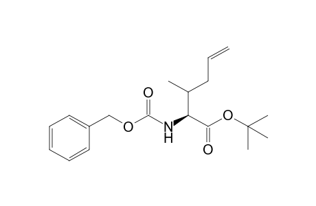 tert-Butyl (2S,3R/S)-2-(benzyloxycarbonyl)amino-3-methylhex-5-enoate