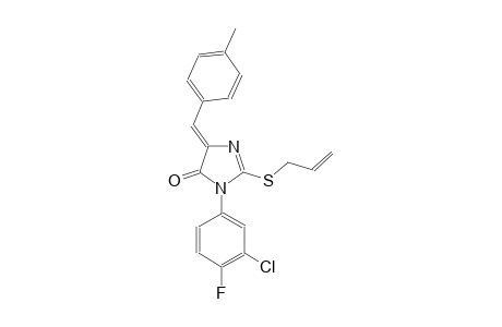 4H-imidazol-4-one, 3-(3-chloro-4-fluorophenyl)-3,5-dihydro-5-[(4-methylphenyl)methylene]-2-(2-propenylthio)-, (5Z)-