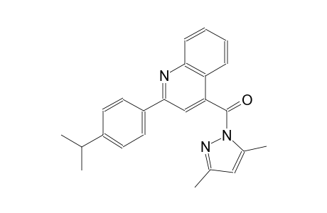 4-[(3,5-dimethyl-1H-pyrazol-1-yl)carbonyl]-2-(4-isopropylphenyl)quinoline