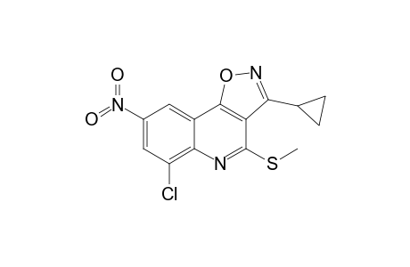 6-Chloro-3-cyclopropyl-4-methylsulfanyl-8-nitroisoxazolo[4,5-c]quinoline