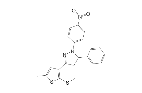 2-(Methylthio)-3-[1'-(p-nitrophenyl)-5'-phenyl-4',5'-dihydropyrazol-3'-yl]-5-methylthiophene