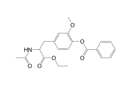 DL-Tyrosine, N-acetyl-3-methoxy-, ethyl ester, benzoate (ester)