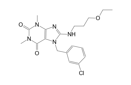 7-(3-chlorobenzyl)-8-[(3-ethoxypropyl)amino]-1,3-dimethyl-3,7-dihydro-1H-purine-2,6-dione