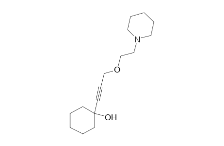 CYCLOHEXANOL, 1-/3-/2-PIPERIDINO- ETHOXY/-1-PROPYNYL/-,