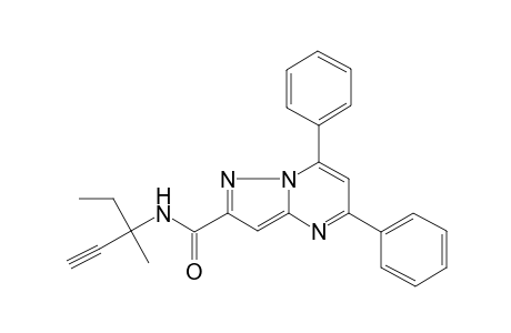 N-(1-ethyl-1-methyl-prop-2-ynyl)-5,7-diphenyl-pyrazolo[1,5-a]pyrimidine-2-carboxamide