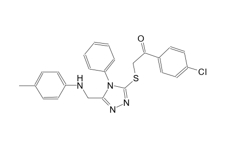 1-(4-chlorophenyl)-2-{[4-phenyl-5-(4-toluidinomethyl)-4H-1,2,4-triazol-3-yl]sulfanyl}ethanone