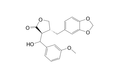 (3S,4R)-4-(Benzo[d][1,3]dioxol-5-ylmethyl)-3-(hydroxy(3-methoxyphenyl)methyl)-dihydrofuran-2(3H)-one