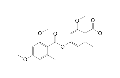 Benzoic acid, 2,4-dimethoxy-6-methyl-, 4-carboxy-3-methoxy-5-methylphenyl ester