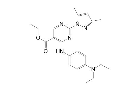ethyl 4-[4-(diethylamino)anilino]-2-(3,5-dimethyl-1H-pyrazol-1-yl)-5-pyrimidinecarboxylate