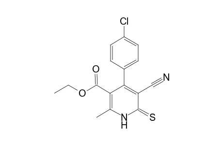 Ethyl 4-(4-chlorophenyl)-5-cyano-2-methyl-6-thioxo-1,6-dihydro-3-pyridinecarboxylate