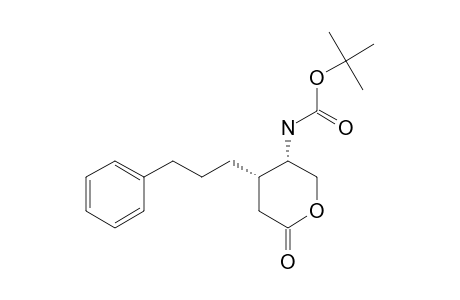 (5S)-N-(tert-Butoxycarbonyl)-(4S)-(3'-phenylpropyl)-tetrahydropyran-2-one