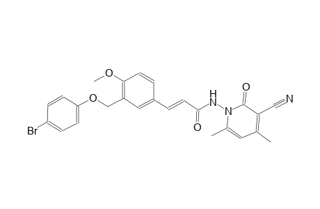 (2E)-3-{3-[(4-bromophenoxy)methyl]-4-methoxyphenyl}-N-(3-cyano-4,6-dimethyl-2-oxo-1(2H)-pyridinyl)-2-propenamide