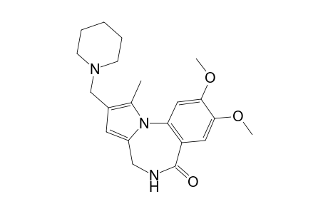 8,9-Dimethoxy-1-methyl-2-(piperidin-1-ylmethyl)-4,5-dihydro-6H-pyrrolo[1,2-a][1,4]benzodiazepin-6-one