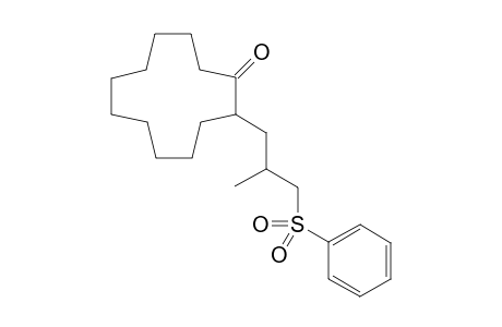 2-[2-Methyl-3-(phenylsulfonyl)propyl]cyclododecanone