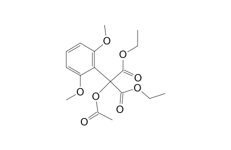 Propanedioic acid, (acetyloxy)(2,6-dimethoxyphenyl)-, diethyl ester